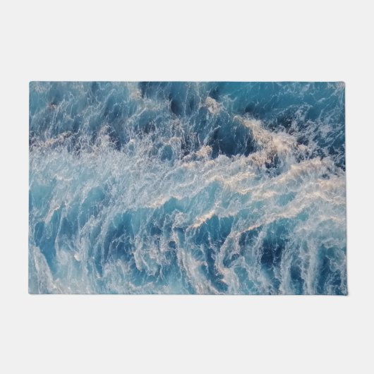 Paillasson Vagues bleu océan (Devant)