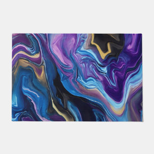 Paillasson Vagues colorées violet bleu Welcome Mat