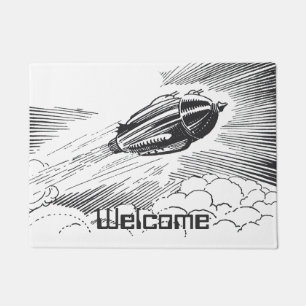 Paillasson Vaisseau spatial vintage Rocket de la