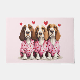 Paillasson Valentines Day Basset Hound Dogs