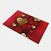Paillasson Valentines dorées et rouges (Incliné)