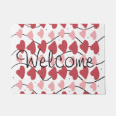 Paillasson Valentines Jour Coeurs Doodle Scribbles (Devant)