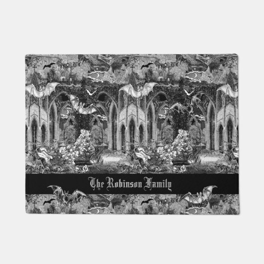 Paillasson Vampires gothiques les plus sombres Crypte Graves  (Devant)