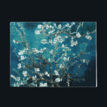 Paillasson Van Gogh Almond Blossoms Dark Turquoise<br><div class="desc">Artiste : Vincent Van Gogh Titre : Les fleurs d'amandes ont modifié la couleur</div>
