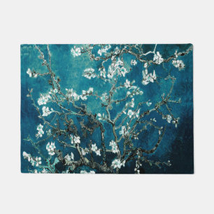 Paillasson Van Gogh Almond Blossoms : Turquoise foncé