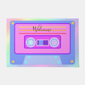 Paillasson Vaporwave - Arc-en-ciel esthétique 90s Audio Casse (Devant)