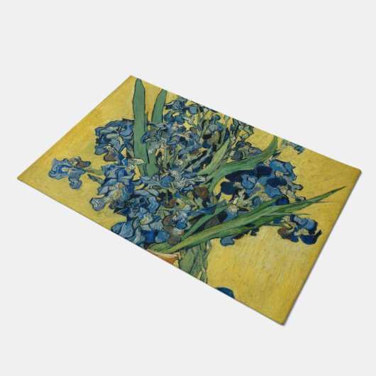 Paillasson Vase avec Irises par Van Gogh (Incliné)