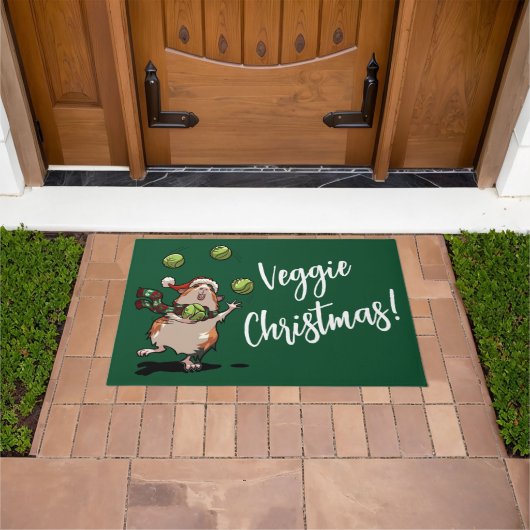 Paillasson Véguin Noël ! Guinéen Pig En Jonglage Des Germes (De plein air)