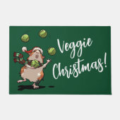 Paillasson Véguin Noël ! Guinéen Pig En Jonglage Des Germes (Devant)