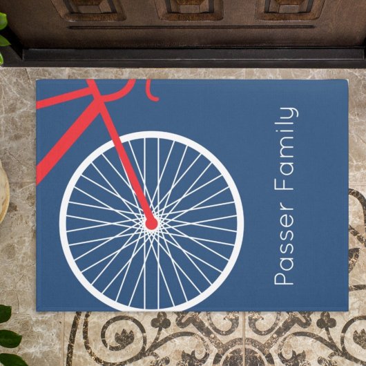 Paillasson Vélo rouge et blanc
