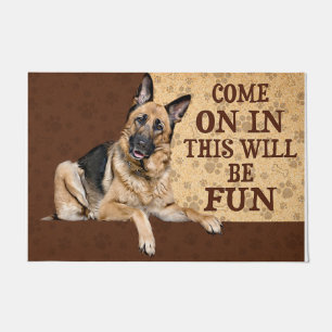 Paillasson Venez Dans Ce Sera Amusant Mat, Chien