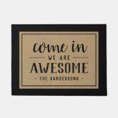 Paillasson Venez, Nous Sommes Impressionnants Personnalisés (Devant)