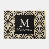 Paillasson Ventilateur noir sophistiqué des années 1920 - Nom (Devant)