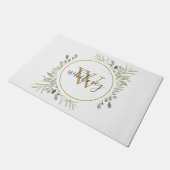 Paillasson Verdure Monogramme Or Girly Script (Incliné)