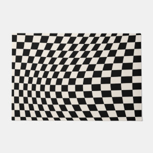 Paillasson Vérifier le tableau de bord du Motif noir et blanc