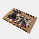 Paillasson Vérifier Ya Energie Vaches Porte, Vache Mignonne A (Incliné)