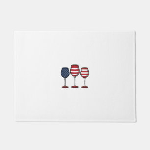 Paillasson Verres à vin patriotiques dessin de t-shirt vector