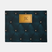 Paillasson Vert élégant, Diamants, Monogramme (Devant)