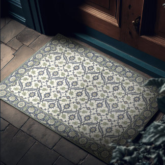 Paillasson Vert vintage William Morris motif floral