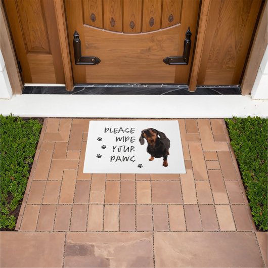 Paillasson veuillez essuyer vos pattes chien photo doormat (De plein air)