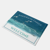 Paillasson Vibes de plage personnalisées Ocean Waves Door Mat (Incliné)