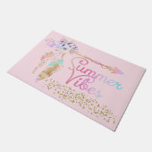 Paillasson Vibes d'été de Boho Parties scintillant en or rose (Incliné)