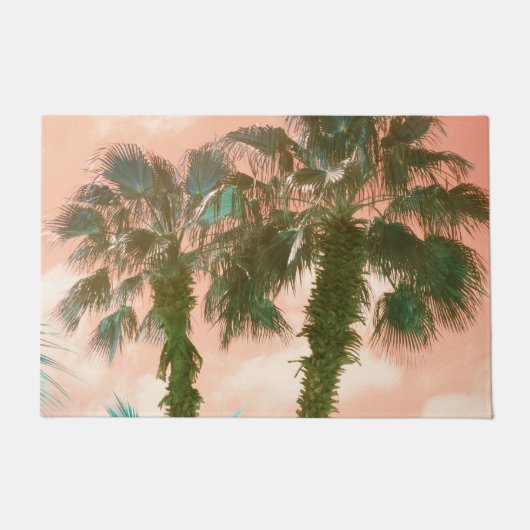 Paillasson Vibes d'été sur les palmiers des Caraïbes #2 #trop (Devant)