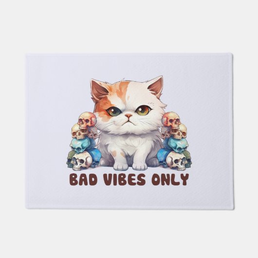 Paillasson Vibes incorrectes uniquement - Fierce Chat & Skuls (Devant)
