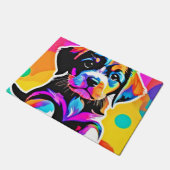 Paillasson Vibrant Artwork de chiot (Incliné)