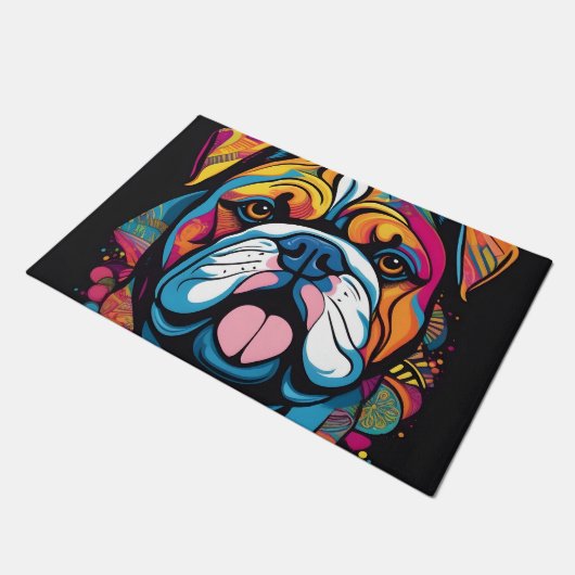 Paillasson Vibrant Bulldog Noir (Incliné)