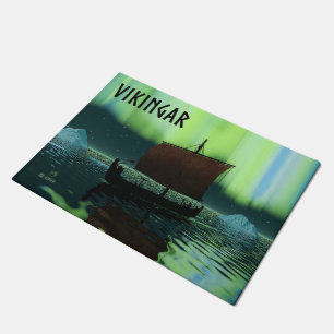 Paillasson Viking Navire Et Lumières Du Nord