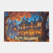 Paillasson villa éffrayante dans la forêt, citrouilles, Hallo (Devant)