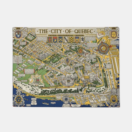 Paillasson Ville de carte du Québec (Devant)