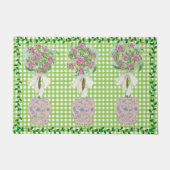 Paillasson Vin rose Topiary mat bleu et blanc Ginger Jar (Devant)