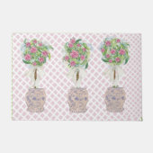 Paillasson Vin rose Topiary mat bleu et blanc Ginger Jar (Devant)