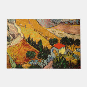 Paillasson Vincent van Gogh - Paysage, Maison et Laboureur