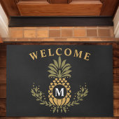 Paillasson Vintage ananas Monogrammé Personnalisé