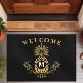 Paillasson Vintage ananas Monogrammé Personnalisé