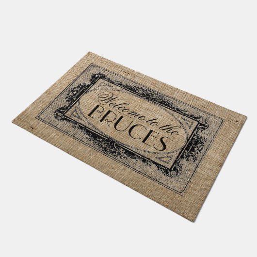 Paillasson Vintage Antique Cadre Français Personnalisé (Incliné)