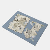 Paillasson Vintage avec des papillons (Incliné)