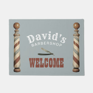 Paillasson Vintage Barber Hair Stylet Barbershop Accueil