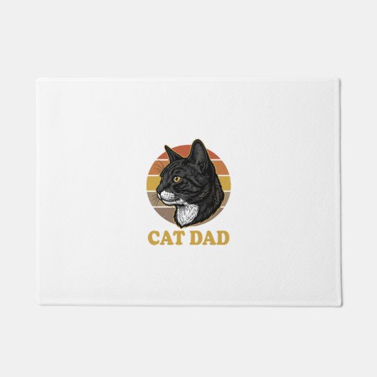 Paillasson Vintage Cat Dad Retro Cat Lover Shirt Design_1 (Devant)