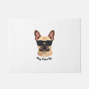 Paillasson Vintage Hey, Paws Up Lunettes de soleil Bouledogue