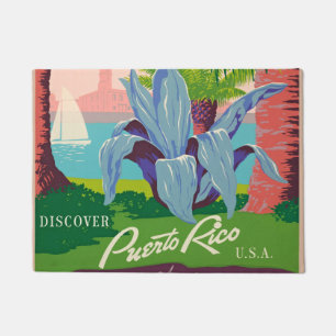Paillasson Vintage Porto Rico Travel Art Illustration