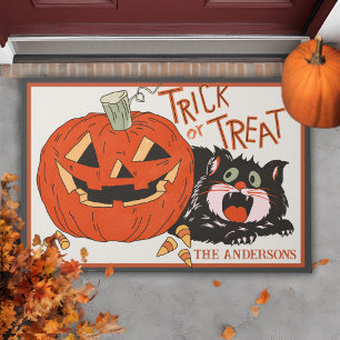 Paillasson Vintage Retro Trick ou Trick Custom Halloween