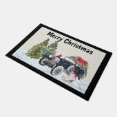 Paillasson Vintage Voiture Noël Porte Mat (Incliné)
