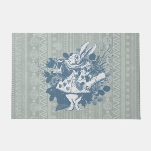 Paillasson Vintage Wonderland White Rabbit Herald (Devant)