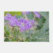 Paillasson Violet Geranium Fleur sauvage Photo Avec Nom De Fa (Devant)