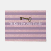 Paillasson Violet rose Faux Parties scintillant rayures drôle (Devant)