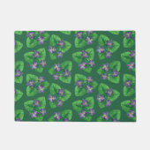 Paillasson Violets sur vert émeraude (Devant)